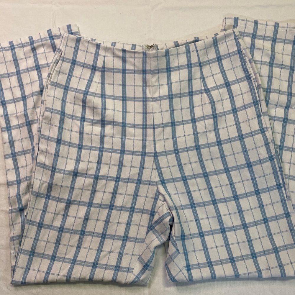 Blue and white striped pants- New-
